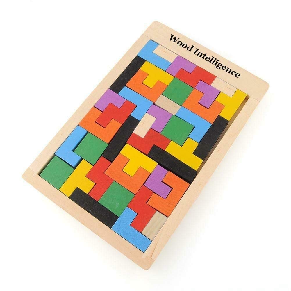 Vibgyor Vibes Wooden Tetris Jigsaw Puzzle Toy