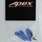 Apex RC Products Blue 25T for Futaba/Savox Aluminum Servo Horn - 3 Pack #8027