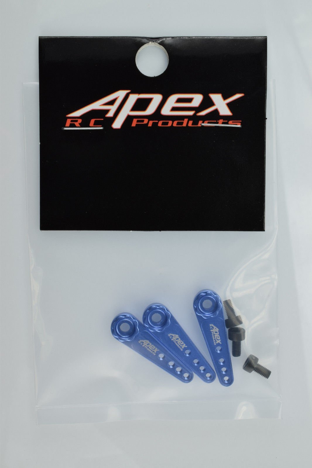 Apex RC Products Blue 25T for Futaba/Savox Aluminum Servo Horn - 3 Pack #8027
