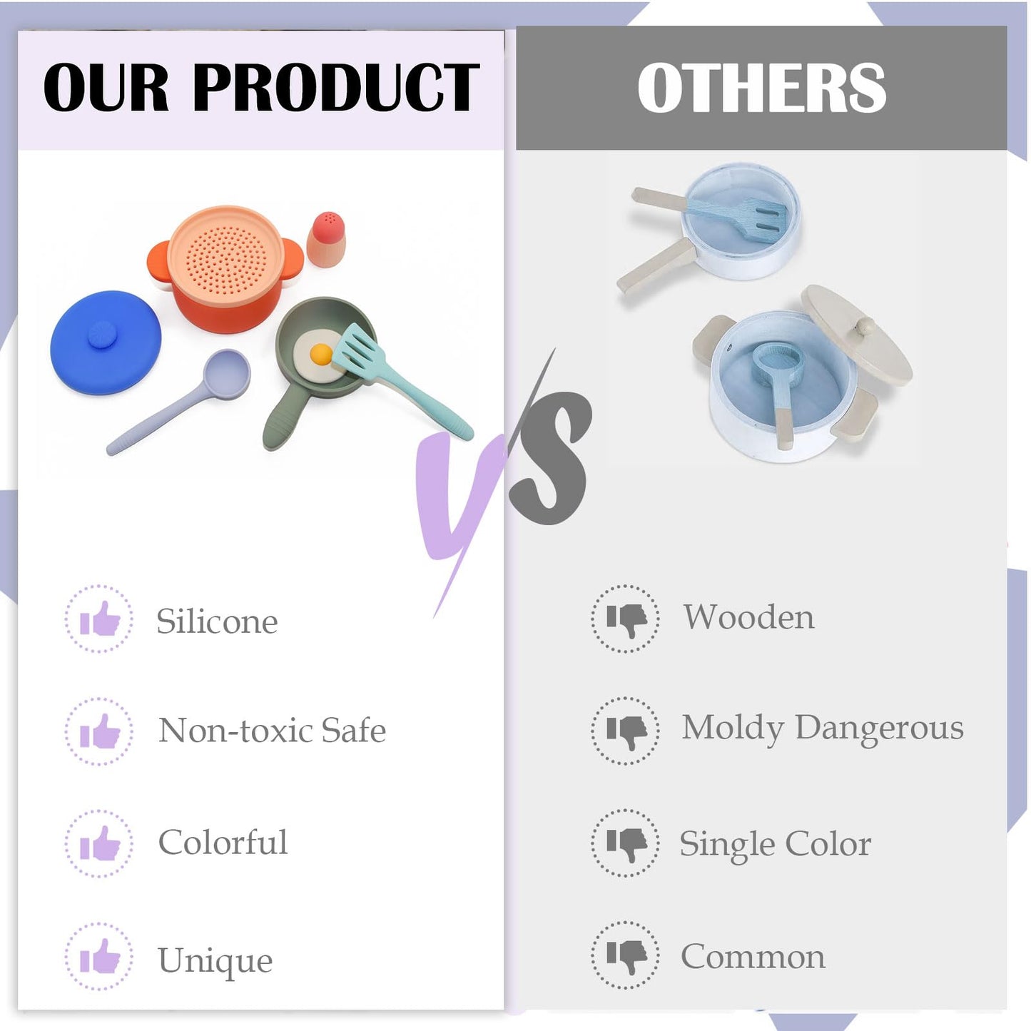 Play Kitchen Accessories, Silicone Pretend Play Kitchen Toys Set, Play Kitchen Pots And Pans Set For Kids, Learning Education Co