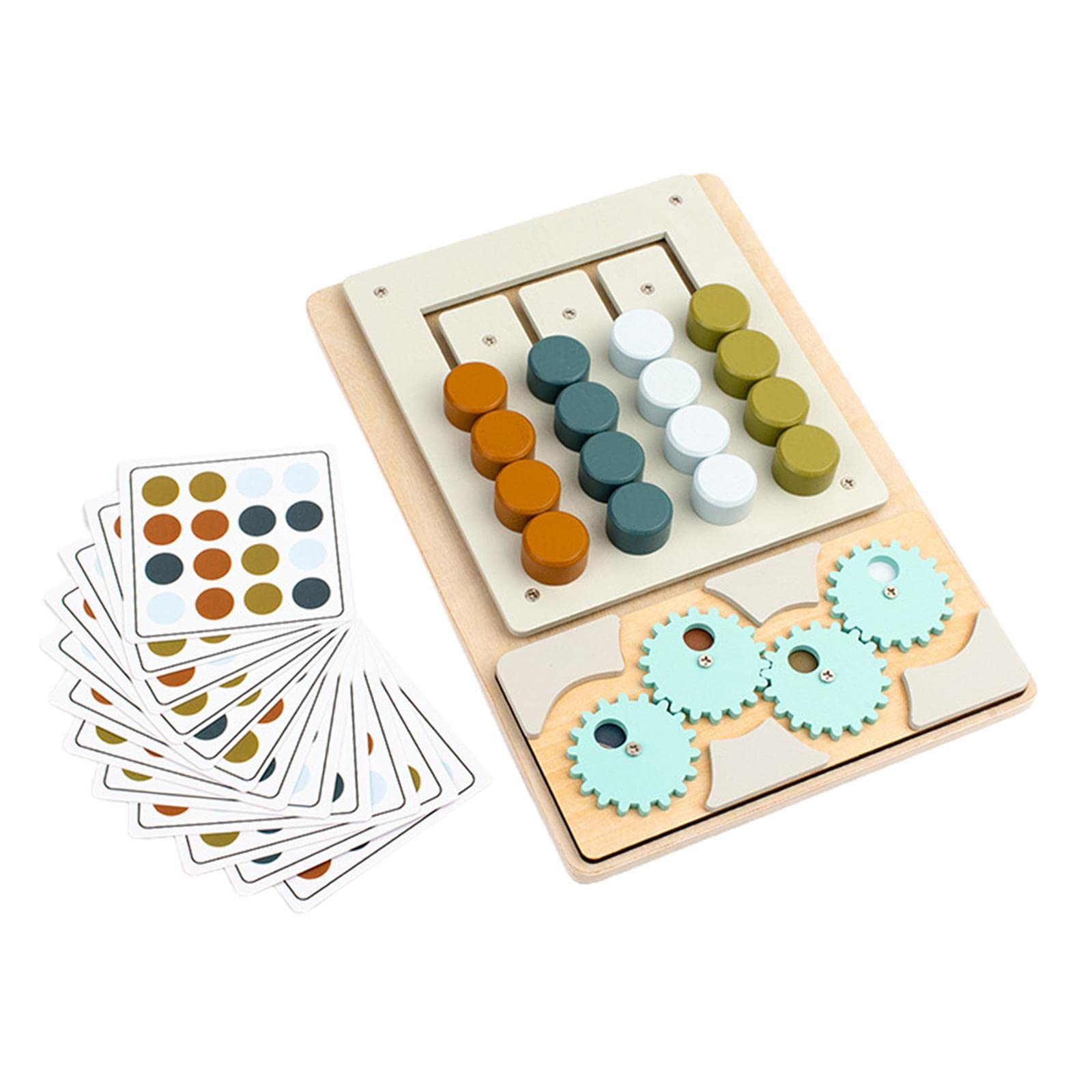 Ecomistiq Wooden Sliding Color Puzzle Montessori Educational For Ages 3+ Birthday Gift Cold Tone|Toys & Hobbies | Educational | 