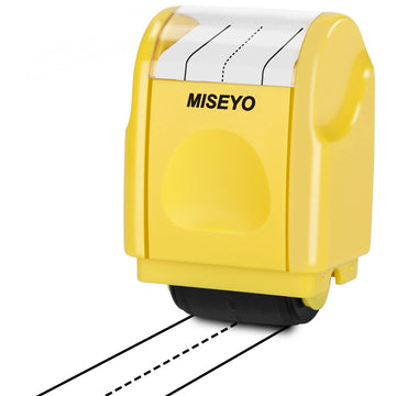 Miseyo Dashed Handwriting Lines Practice Roller Stamp,Self-Inking Line Rolling Stamps for Kids Writing- Yellow