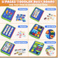 Urmywo Toddler Busy Board - Busy Book Montessori Toys For 1 2 3 4 Year Old - Preschool Learning Activities With Alphabet Number Animal, Educational Travel Toys Easter Basket Stuffers, Gifts For Kids