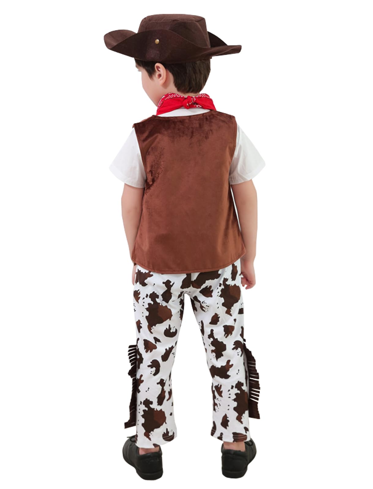 Jsiicennf Kid Halloween Cowboy Costume Cosplay Event Dress Up Role Play Parties Stage Performance Outfits 2-10Y (4-5 Years)