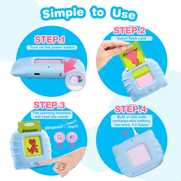 Timingsxd Toddler Toys For Ages 2-4,Pocket Speech For Toddlers,Autism Sensory Toys For Autistic Children,224 Sight Words Talking Flash Cards Gifts For 1 2 3 4 5 Year Old