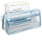Wolpin Pvc Large Capacity Pencil Bag, Pencil Pouch With Zipper Closure Portable Makeup Pouch, Case Cute Stationery Bag For Stude