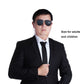 Sucrain 6 Pieces Playing Cosplay Toy Black Sunglasses With Earpiece Earplugs Ring Bearer For Halloween Costume