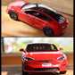 1/24 Model S Diecast Toy Car, Pull-Back Function, Sound and Lights, Perfect for Kids & Adults, Birthday Gift (Red)
