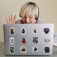 62Pcs Horror Grim Reaper Stickers Pack, Skeleton Death Waterproof Vinyal Decals For Water Bottle, Laptop, Phone, Scrabook, Journ
