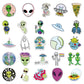 Alien Stickers, Cool Ufo Stickers For Teens,Vinyl Waterproof Stickers, Laptop Skateboard Computer Stickers For Kids, Teens, Adul