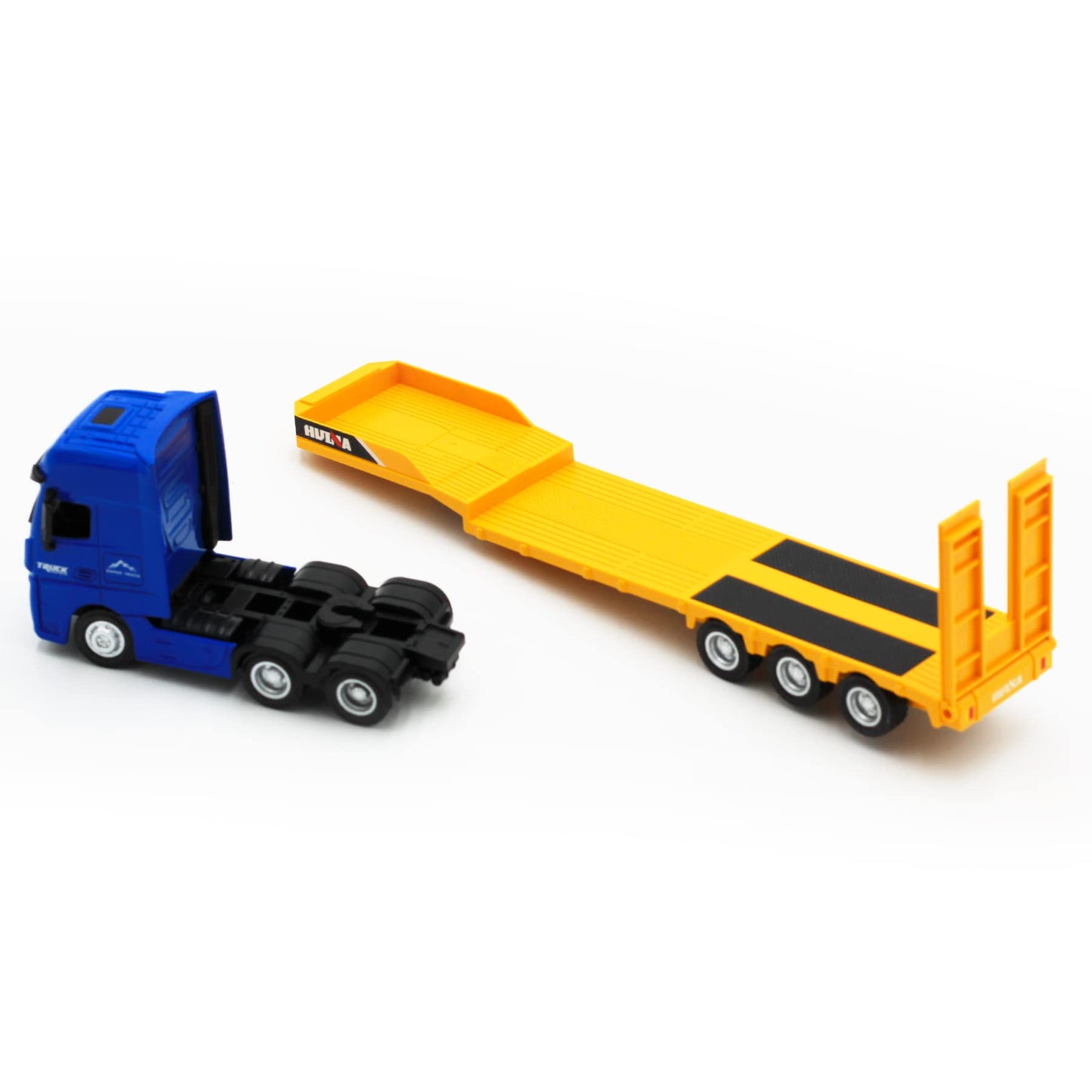 Qcar Flat Trailer Truck Vehicles Toys,1:50 Scale Diecast Site Trailer Truck, Toy Trucks For Kids