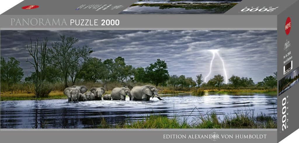 Heye Herd of Elephants 2000 Piece Panoramic Jigsaw Puzzle