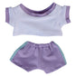 Niannyyhouse 10Cm 15Cm 20Cm Plush Doll Clothes Contrast T-Shirt Pants Sportswear Set Soft Stuffed Plush Toy Dress Up Accessories