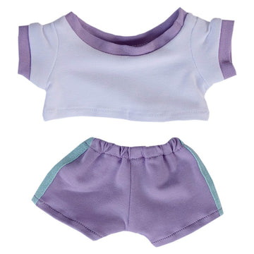 Niannyyhouse 10Cm 15Cm 20Cm Plush Doll Clothes Contrast T-Shirt Pants Sportswear Set Soft Stuffed Plush Toy Dress Up Accessories