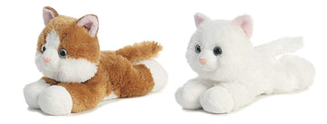Aurora Bundle Of 2 Plush 8.5' Cats - Sugar Too & Sunshine Tabby, Multicolor