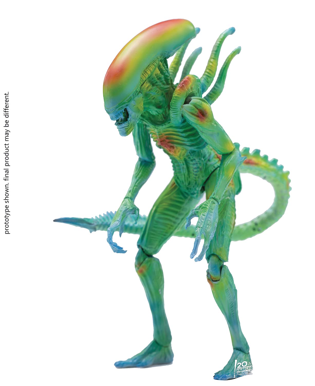 Hiya Toys Alien vs. Predator Thermal Vision Alien Warrior 1:18 Scale Figure, Multicolor, PVC, Model EMA0002