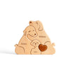 Customizedbee Family Dog Puzzle, Personalized Wooden Puzzles With 2-5 Family Members Names, Perfect Fathers Day Mothers Day Birt