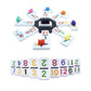 Pureplay Mexican Train Dominoes Set With Numbers - Double 12 Colored Number Dominoes - Includes 91 Tiles With 9 Trains, Plastic Pieces And Aluminum Case For 2-8 Players Ages 8+
