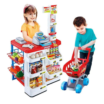 NestPlay Big Size Supermarket kit for Kids Toys with Shopping Cart and Sound Effects Kitchen Set Kids Toys for Boys and Girls fo