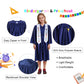 Newrara Kindergarten Graduation Cap And Gown Stole Package For Kids (Navy Blue, 24)