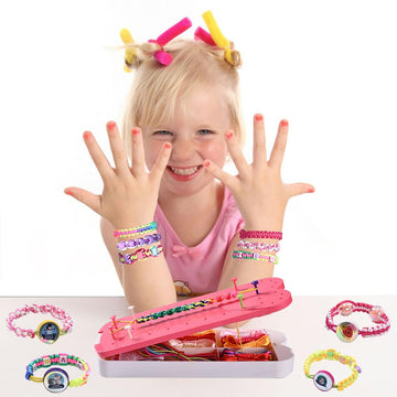 QDGMXIV Bracelet Making Kit for Girl 7 8 9 10 11 12 Year Old, Arts and Crafts Kid Gifts for Birthday
