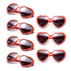 Pibupibu 7 Pack Red Kids Toddler Heart Shape Sunglasses Party Favor Supplies For Girls Boys