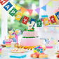 Fun Express - Block Party Garland for Birthday - Party Decor - Hanging Decor - Garland - Birthday - 1 Piece