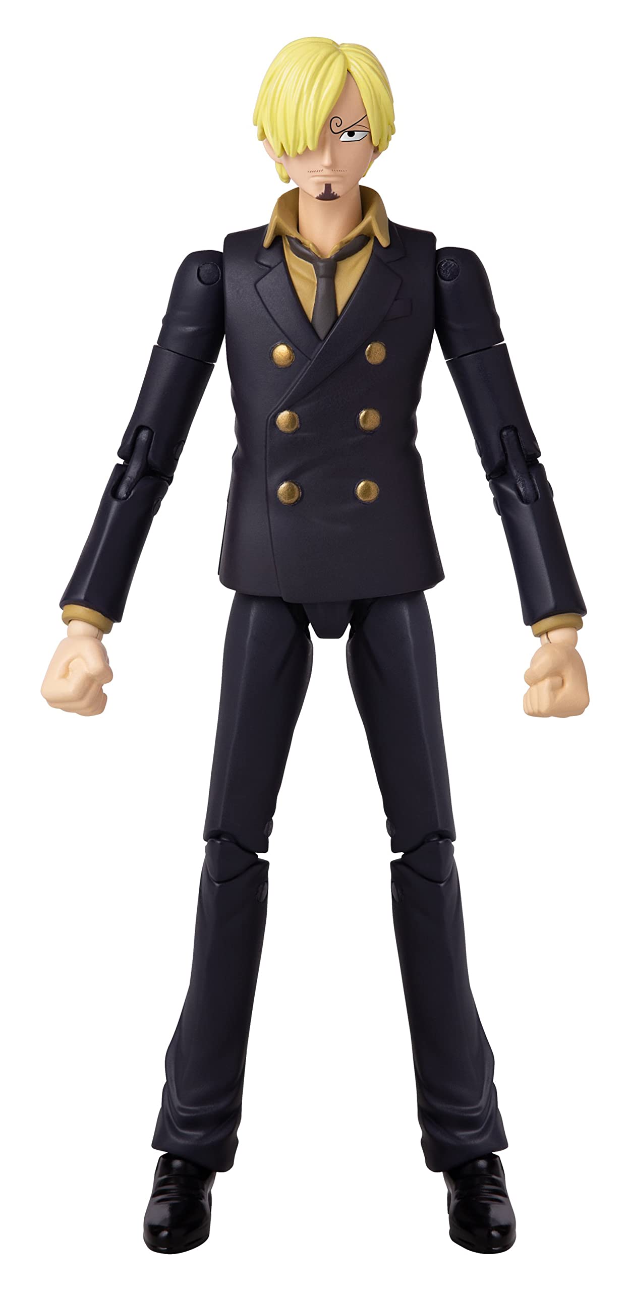 BANDAI Anime Heroes One Piece Figures Sanji Action Figure | 17cm Articulated Sanji Anime Figure with Swappable Arms and Faces One Piece Action Figures Pirate Toys Range