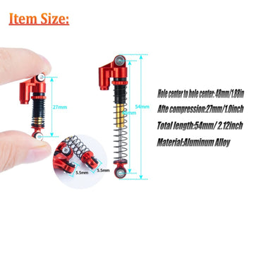 Rclions Rc Shocks 48Mm Adjustable Absorber Damper For All 1:24Th Axial Scx24 Deadbolt Base Camp Gladiator Rc Crawler Car Upgrade