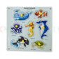 Khilonewale KidS Wooden Aquatic/Sea Animals Puzzle Set | Knob Puzzle Board | Educational Learning Toy For Kids