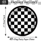 48 Pieces Black and White Checkered Flag Party Paper Plates for Race Car Party Supplies 7 Racing Car Theme Disposable Dessert Pl