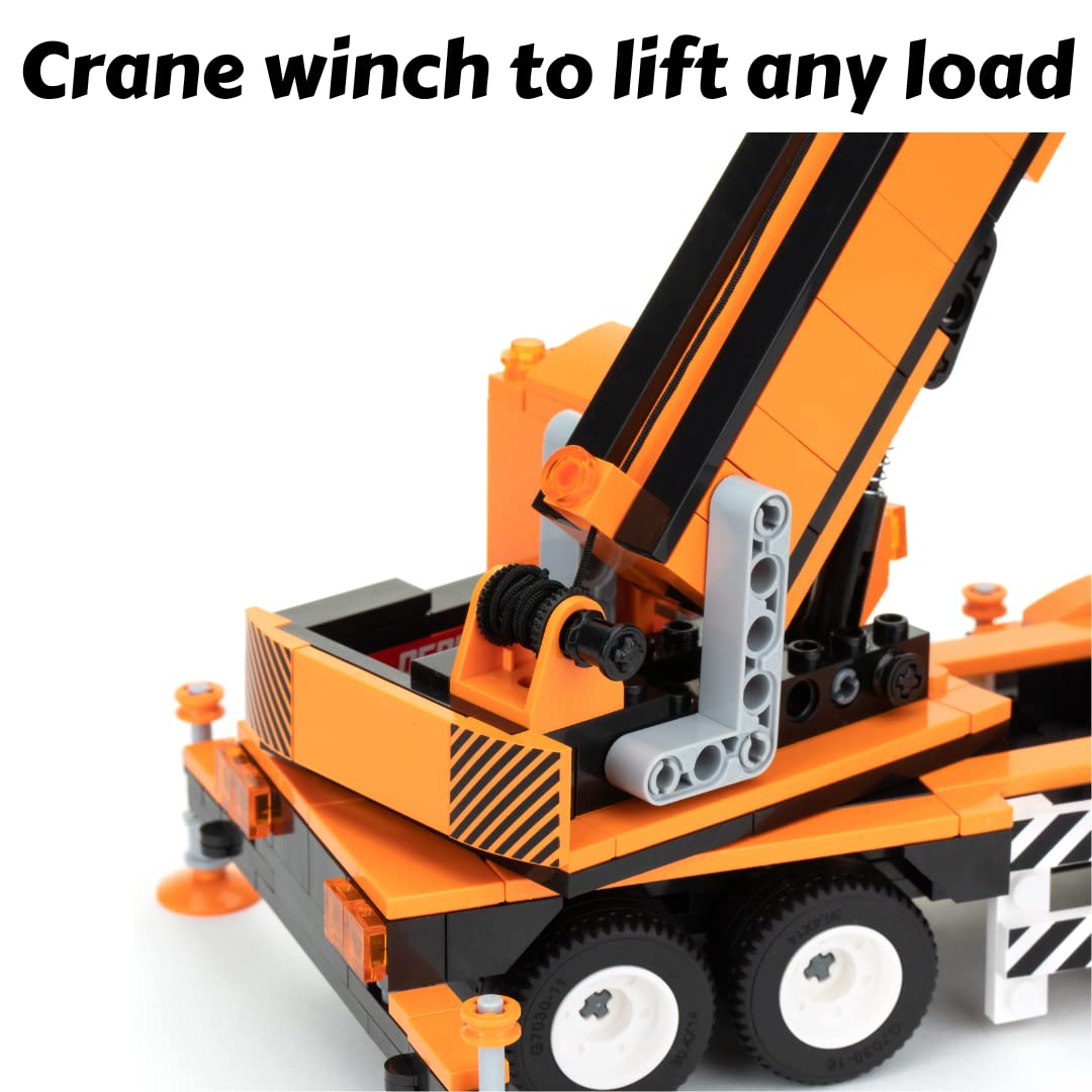 Block Builder Mobile Crane Building Block Set (475Pcs) And Construction Tower Crane. Two Building Kits In One Set! Toy Blocks Suitable For Boys And Girls.