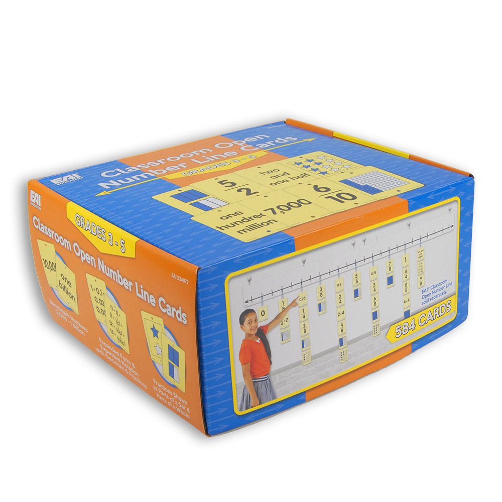 Eai Education Classroom Open Number Line Cards: Grades 3-5 (Cards Only)