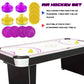 Inscool Air Hockey Pushers And Air Hockey Pucks Air Hockey Paddles, Goal Handles Paddles Replacement Accessories For Game Tables(4 Yellow And Purple Pushers, 8 Yellow And Purple Pucks)