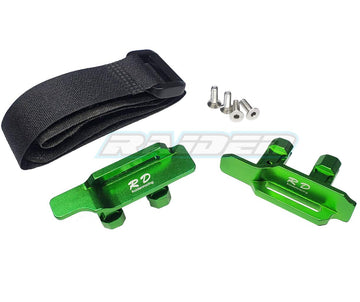 Aluminium Alloy 3S 4S Tall Battery Holder Mount Hold Down for Traxxas 1/10 New MAXX - Green