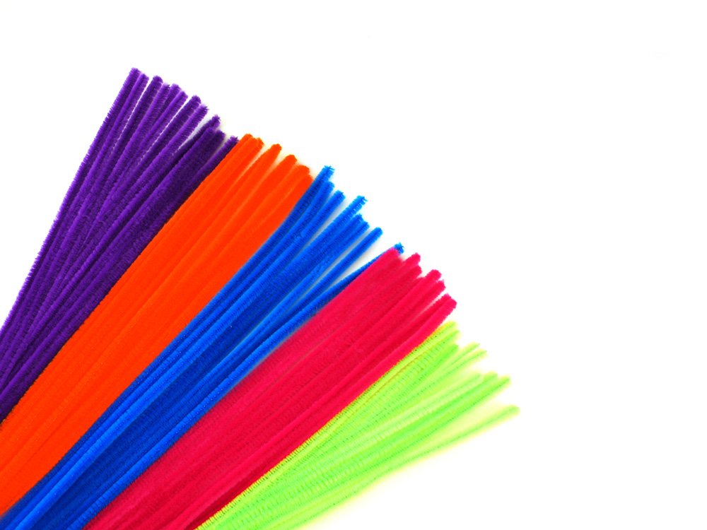 Krafty Kids GC024U, Chenille Stems, Pipe Cleaners, 6mm by 12in, Glamour Mix, 1/4 x 12 X 40 Piece