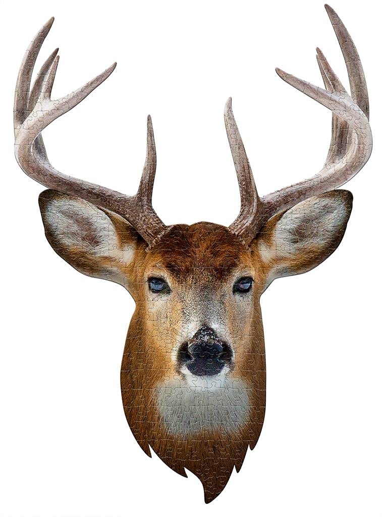 I Am Buck 300 Piece Animal Head-Shaped Jigsaw Puzzle