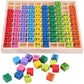 Umbworld Wooden Toys Hundred Board Montessori Math 10X10 Times Table Tray With Answers Multiplication Board Educational Game For Kids (Multiplication Board)