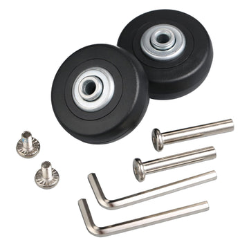 Mtsooning 2Set Suitcase Luggage Replacement Wheels, 50X18Mm Wear-Resistant Mute Inline Skate Wheel, Rubber Swivel Caster Wheel Bearing Repair Kit