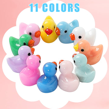 Louhua Mini Ducks 220 Pack Tiny Duck Figurines Bulk For Miniature Dollhouse Decor Accessories Garden Aquarium Potted Ornament Party Toys Diy Charms Office Classroom Activity To Hide