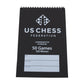 Us Chess Federation Commemorative Spiral Chess Scorebook - Black - 120 Moves/Game (4 Pack)