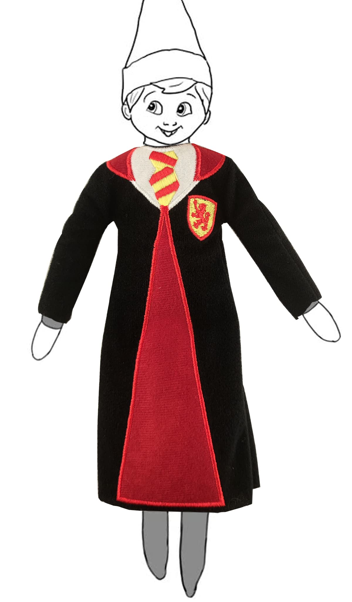 Haeveray Wizard Magic Robe For Elf Christmas Elf Doll Clothes And Elf Accessories, Xmas Cosplay For Elf Dolls, Fun Elf Photo Pro
