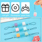 Byhoo Keyboard Fidget Toys 6 Pcs,Quiet Fidget Clicker For Relieve Stress,Fidget Keychain In 6 Colors Clicker With Nylon Lanyard,Silent Keyboard Fidget For Library,Study Room And More Quietness Place