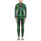 Remimi Boy'S Skeleton Skin Costume Zipper Girls Halloween Bone Skull Bodysuit Outfits Green M