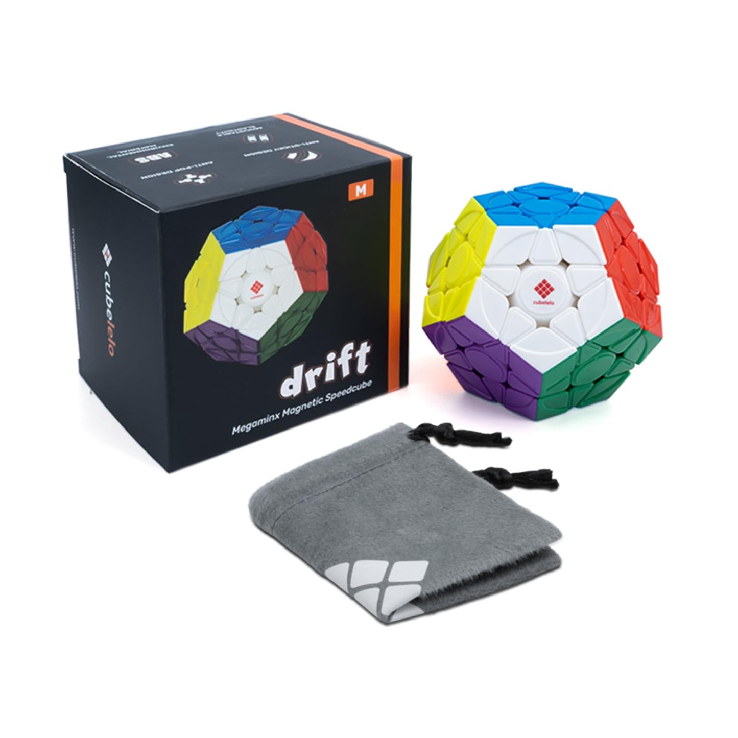 Cubelelo Drift Megaminx M (Magnetic) Stickerless Puzzle - Precision Puzzle For Competitive Solvers, Kids & Adults | Smooth Turni