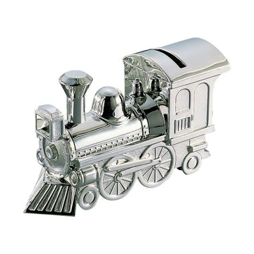 Creative Gifts International Pewter Train Bank For Kids, Newborn Gift, Polished Silver Finish, 6    X 3.25'', Shiny Non-Tarnish