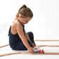Play22 Wooden Train Tracks - 52 Pcs + 2 Bonus Car Toy Trains - For Kids Is Compatible With Thomas Wooden Railway Systems And All