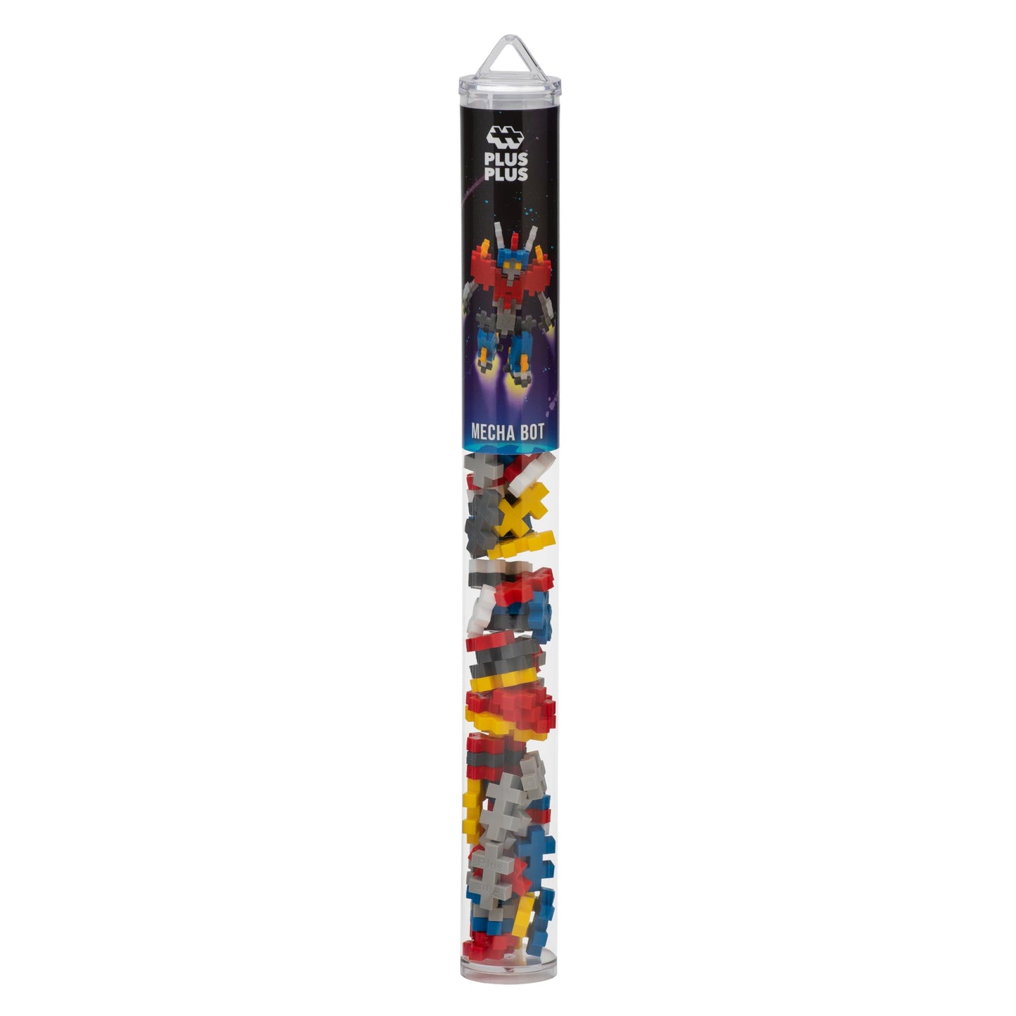 PLUS PLUS 3D Puzzle Kit - 70 Interlocking Pieces STEM Building Blocks, Mecha Robot, Plastic, Model P5110