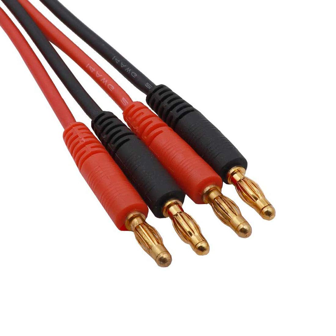 2PCS T Plug to 4mm Banana Plugs Deans Style Connector RC Battery Balance Charge Cable Adapter Connectors for RC Helicopter Quadc