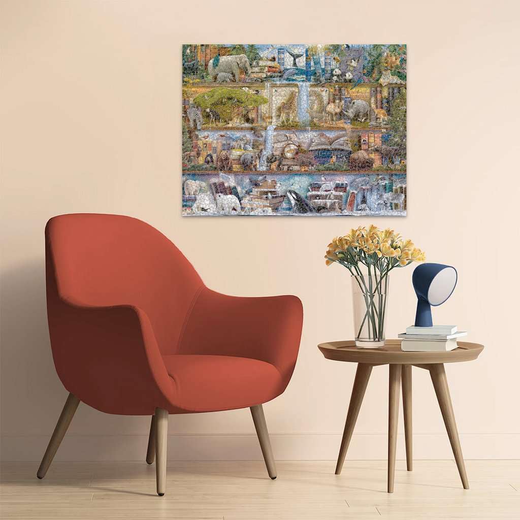 Ravensburger Aimee Stewart: Wild Kingdom Shelves - 2000 Piece Jigsaw Puzzle | Engaging Brain Game | Unique Puzzle Pieces | Fsc-Certified Materials